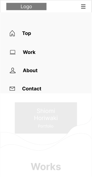 ワイヤーフレームSP Menu